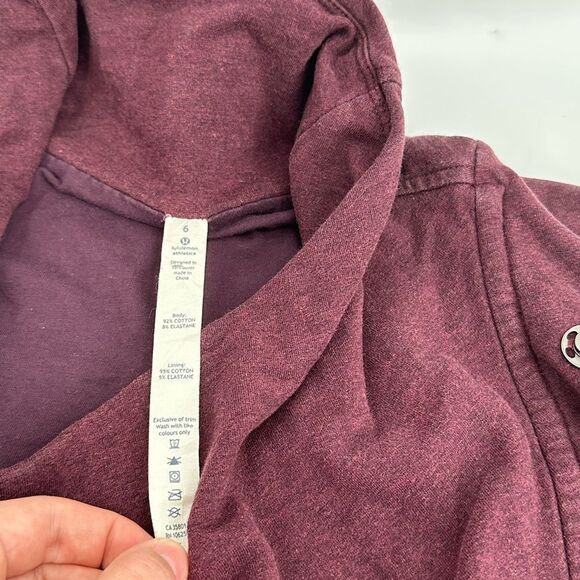 Lululemon Heathered Bordeaux Drama Purple Maroon That’s A Wrap Snap Jacket 6 - Picture 6 of 10
